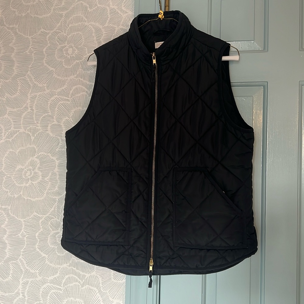 Black quilted vest from J crew Factory